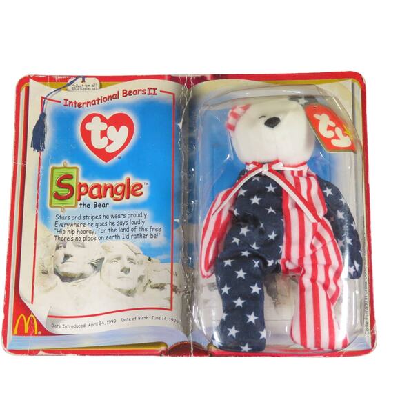 Lot of 7 McDonald's Ty Beanie Babies International Bears II Good Condition READ - Picture 8 of 16